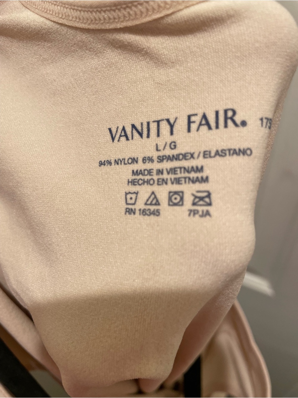 Vanity Fair Seamless Smoothing Spin Tank Women’s Size L Beige Stretch - Picture 4 of 5